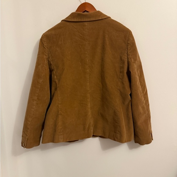 🧥 L.L.Bean Women’s Corduroy Blazer Jacket Brown Cotton Size 16P - Picture 7 of 13
